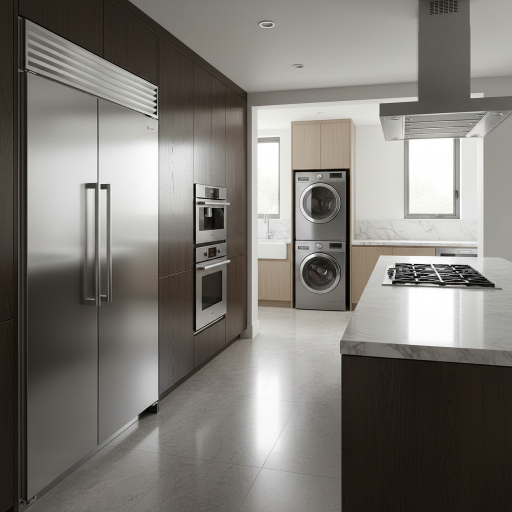 Premium household appliances in a luxury home