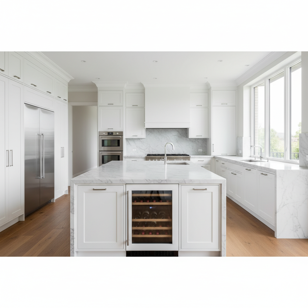 Luxury modern kitchen with premium appliances